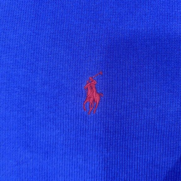 Polo Ralph Lauren Sweater Men's XXL 1/4 Zip Long Sleeve Royal Blue Soft - Picture 4 of 9